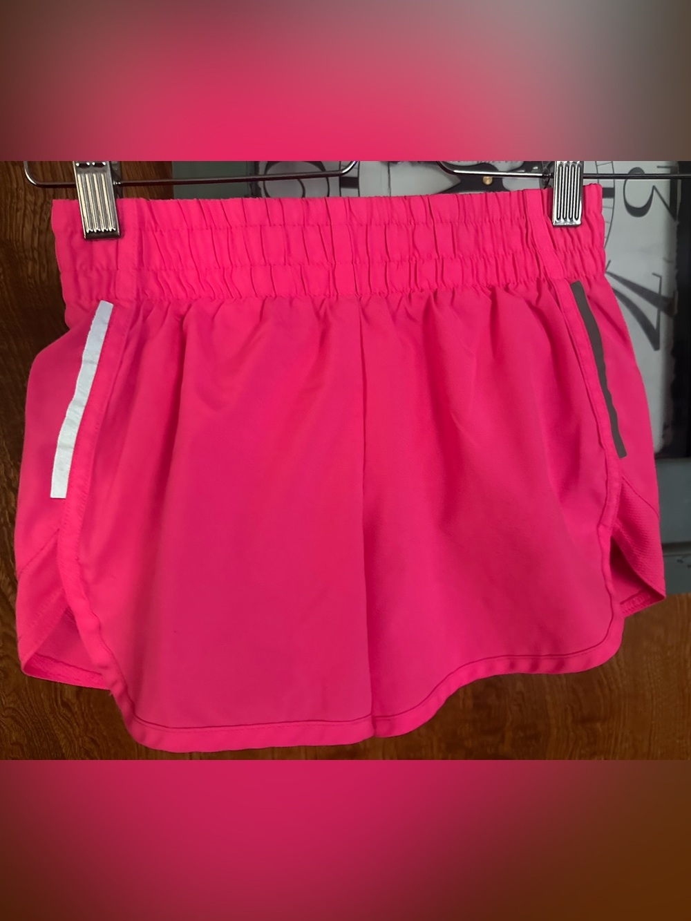 Athletic Works Hot Pink Women's Active Shorts with Reflective Trim
